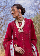 Unstitched 3-PC Luxury Lawn Silk Dupatta By Saira Shakira | SHAMS-A